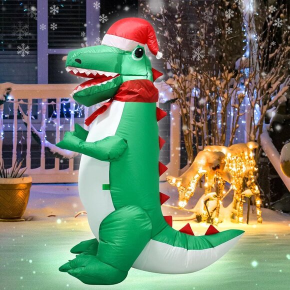 Christmas Inflatable Dragon with LED Lights for Indoor and Outdoor Decoration - Picture 1 of 8